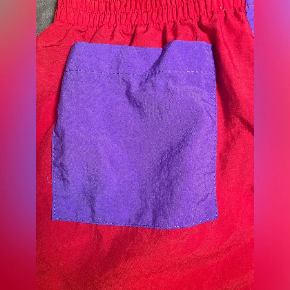 Urban Renewal‎ Red Purple Colorblock Reworked Shorts size XS - Picture 6 of 9